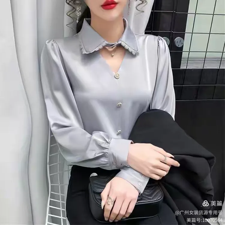 熙雨韩醋酸衬衣系列21春上新逢拿必补时尚百搭气质款式精美职业风面料